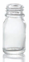 15 ml druppelfles, helder, type 3 geblazen glas